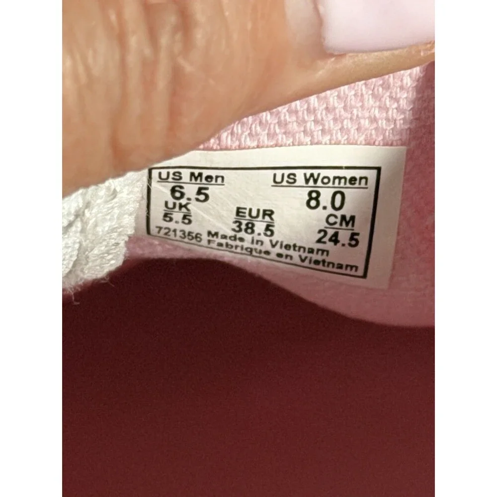 Vans Classic Slip-On Women’s Size 8 Pink White Athletic Skate Shoes Sneakers - Picture 6 of 7